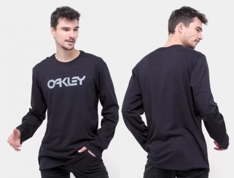 Camiseta Oakley Mark II LS Manga Longa Masculina - Preto