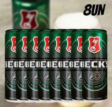 Cerveja Becks Puro Malte Lata 350ml Pack - 8 Unidades