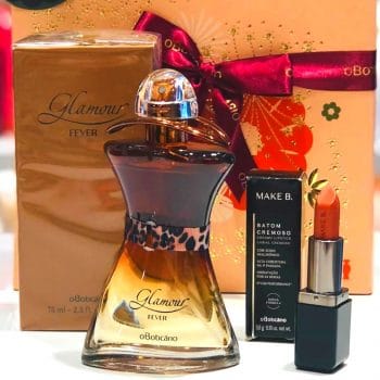Combo Glamour Fever Desodorante Colônia 75ml + Batom Cremoso Nude Up Make B. 3,6g