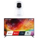 Compre Tela 58 Polegadas 4k Uhd Smart Com Wifi Integrado e Ganhe Câmera Robô Inteligente Full HD Wi-Fi Multilaser Liv - TL0391K