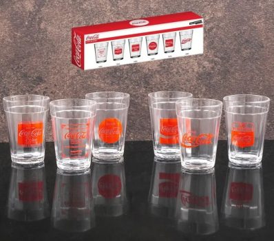 Conjunto de Copos Linha do Tempo Copo Americano Coca-Cola 190 ml – 6 Peças