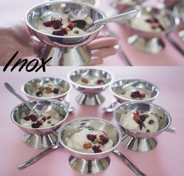 Conjunto para Sorvete/Sobremesa Brinox Utilidades Jornata Aço Inox