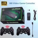 CONSOLE M8 4k com 2 Controle + Games