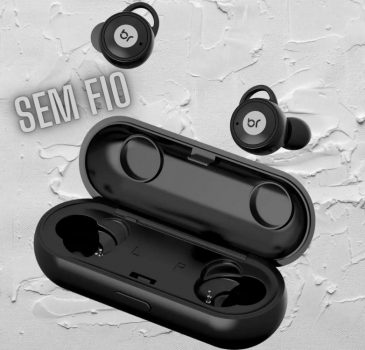 Fone de Ouvido Bluetooth Bright Blacksound - Intra-auricular com Microfone Preto