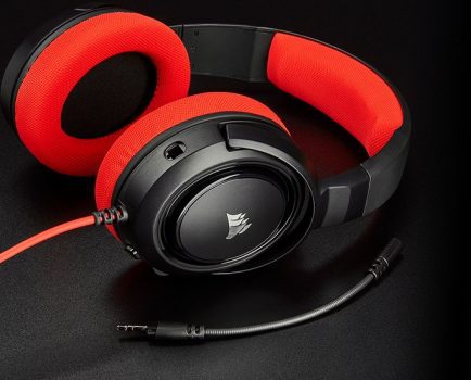 Headset Gamer Corsair HS35 Stereo, PC, PS4, Xbox, Drivers 50mm, Vermelho - CA-9011198-NA