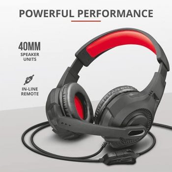 Headset Gamer PS4 / PS5 / XBOX series / SWITCH / PC / LAPTOP GXT 307 Ravu 40mm - Preto e Vermelho - Trust