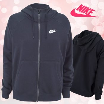 Jaqueta com Capuz Nike Sportswear Essential Hoodie FZ FLC - Feminina