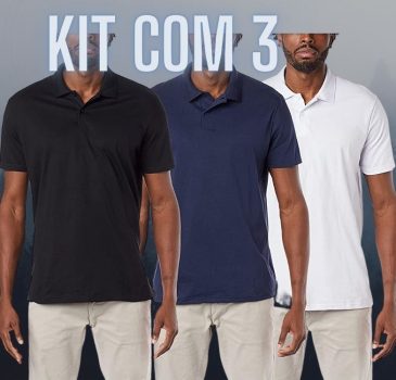 Kit 3 Camisas Polo Masculina A