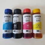 Kit de Garrafas de Tinta Original Epson EcoTank T544 - Magenta, Amarelo, Ciano, Preto