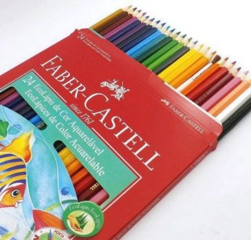 Lápis de Cor Ecolápis Aquarelável 24 Cores, Faber-Castell