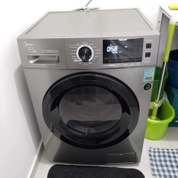 Lava E Seca Midea Grafite Metálico 10,2kg Storm Wash Inverter Tambor 4d Porta Preta - LSE10X1