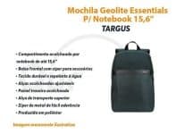 Mochila Targus Geolite Essential para Notebook 15,6”- Preta