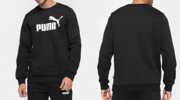 Moletom Puma Ess Big Logo Crew Fl Masculino