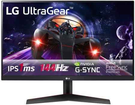 Monitor LG UltraGear 24GN600-24" IPS Full HD, 144Hz, 1ms (GtG), AMD FreeSync, Ajuste de Inclinação