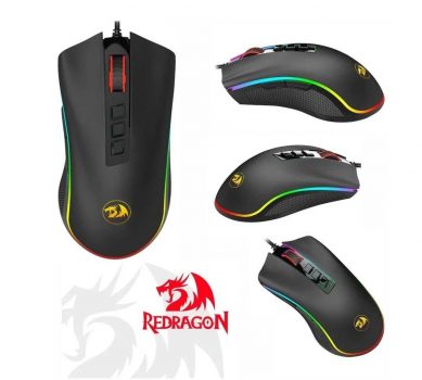 Mouse Gamer Redragon Cobra RGB, 7 Botões, 10000DPI, M711, Preto