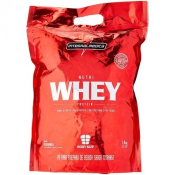 Nutri whey Pouch 1.8Kg Morango, Integralmedica