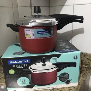 Panela de Pressão 4,5L 20 cm Vancouver Grená