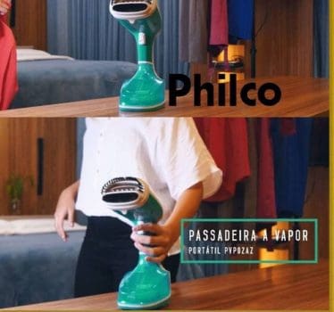 Passadeira a Vapor Portátil Philco PVP02AZ 250ml - 1200W Azul e Branco