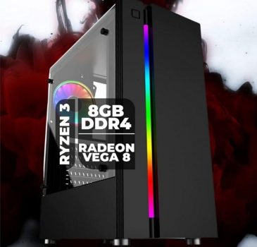 PC Gamer AMD 8 Núcleos 3.8Ghz A6 9500 Placa de vídeo Radeon 2GB RAM 8GB DDR4 HD SSD 240GB Skill Moba
