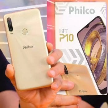PHILCO Smartphone HIT P10 128GB 4G Tela 6.2 Camera Tripla 13MP Selfie 8MP Dual Chip Android 10, Rose Gold
