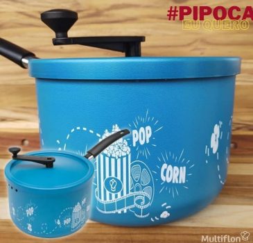Pipoqueira Multiflon Azul Antiaderente - de Alumínio 3,8L 20cm Versátil 78520
