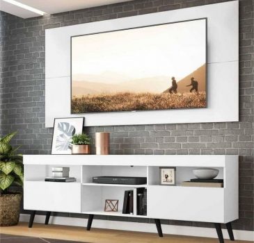 Rack c/ Painel TV 65 e Pés Retrô Flórida Multimóveis