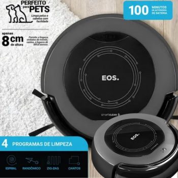 Robô Aspirador de Pó eos Smart Clean Ear01T Titanium Bivolt
