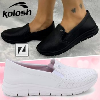 Tênis Kolosh Slipon Tecido Sem Cadarço Feminino