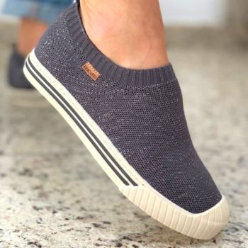 Tênis slip on de knit Anacapri  Feminino (3 cores: Jeans,Amora e Jade)