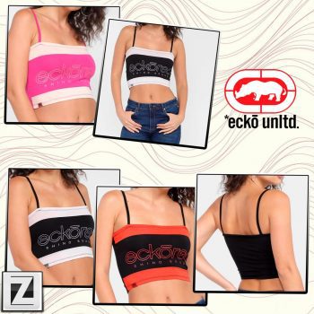 Top Cropped Ecko Estampado Feminino
