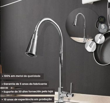 Torneira Gourmet Bancada Cone Cônica Metal