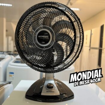 Ventilador 40cm Super Turbo 8 Pás, Mondial, Preto/Prata, 140W, 110V - VTX-40-8P