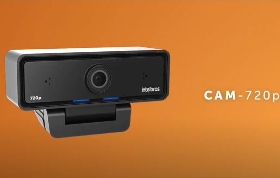 Vídeo Conferência USB CAM-720p, intelbras, Preto, Pequeno