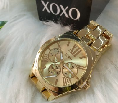 XOXO Relógio feminino de metal e liga de quartzo, cor: dourado (modelo: XO5864)