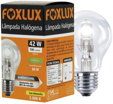 4 Un. Lâmpada Halogêneo Clássica 42W 127V
