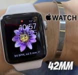 Apple Watch Series 3 (GPS), caixa em alumínio prateado de 42 mm com Pulseira esportiva branca