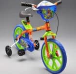 Bicicleta Aro 14 Power Game 3066 Brinquedos Bandeirante - Laranja/Azul/Verde