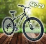 Bicicleta Aro 29 Houston Netuno com 21 Marchas - Preta/Verde