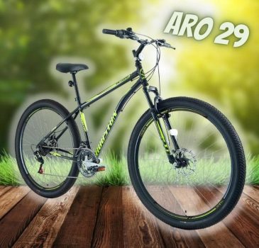 Bicicleta Aro 29 Houston Netuno com 21 Marchas - Preta/Verde