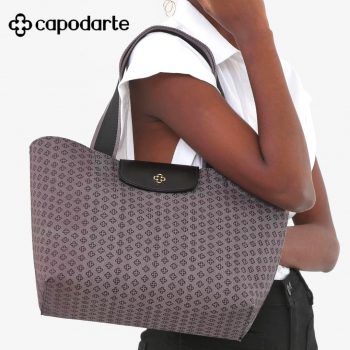 Bolsa Capodarte Monograma Cinza/Preto