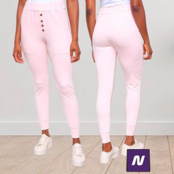 Calça Jogger ESV Básica Malha Com Botão Feminina