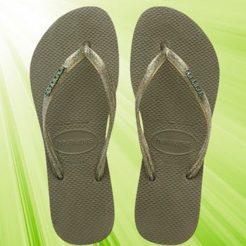 Chinelo Havaianas Slim Logo Metallic