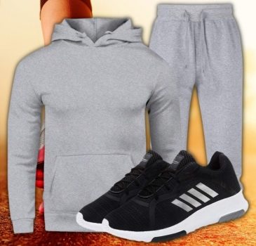 Combo Conjunto Moletom + Tenis Masculino Esportivo