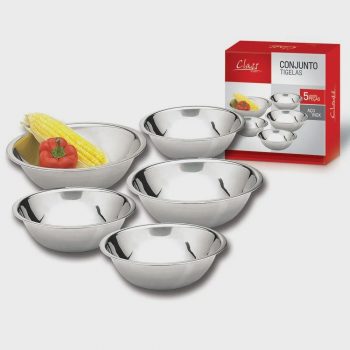 Conjunto De Bowls Em Inox 5 Peças Class Home