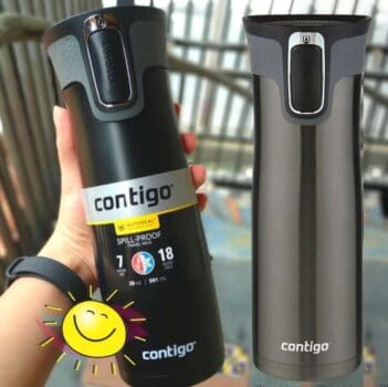 Copo térmico Contigo AUTOSEAL West Loop de aço inoxidável, 590 ml, preta