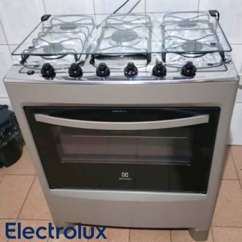 Fogão 5 Bocas Electrolux Prata Automático com Ultra Chama e Vidro Interno Removível (76LSU) - Bivolt