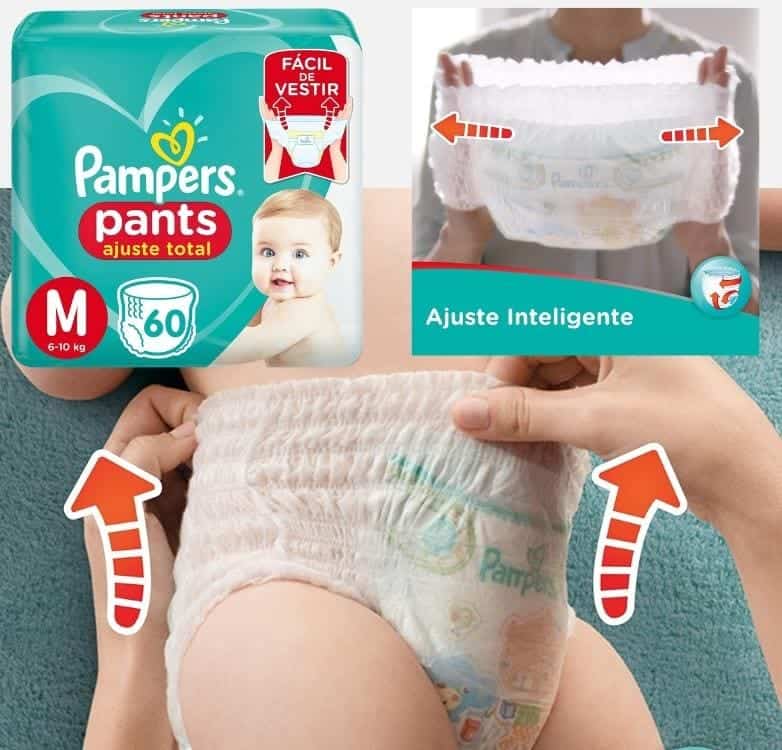 Fralda Pampers Pants Ajuste Total M 60 unidades - Melhor preço