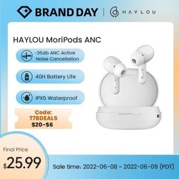 HAYLOU MoriPods ANC Bluetooth 5.2 Earbuds