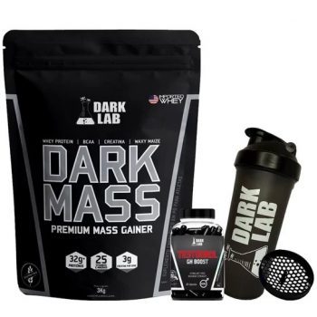 Hipercalorico Dark Mass 3kg + Testodrol-Gh Boost 60 Caps + Coq Dark Lab