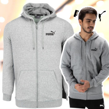 Jaqueta Puma com Capuz Essentials Small Logo FZ Hoodie FL - Masculina
